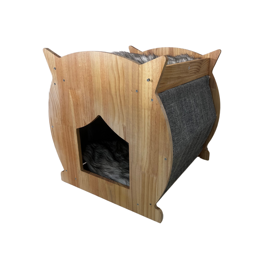 Premium Paws Luxe Sturdy Stylish Wooden Cat Bed