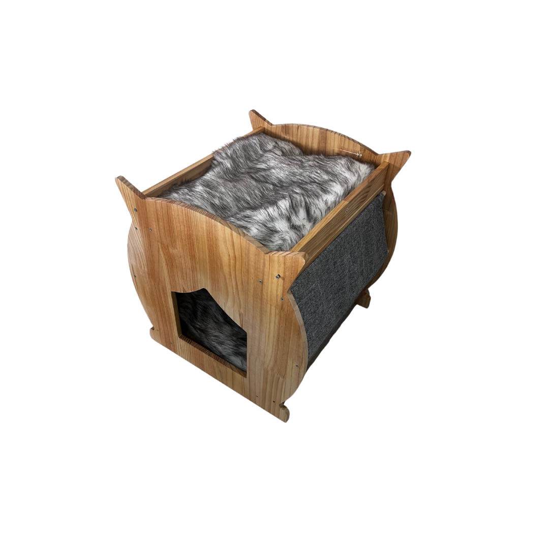 Premium Paws Luxe Sturdy Stylish Wooden Cat Bed