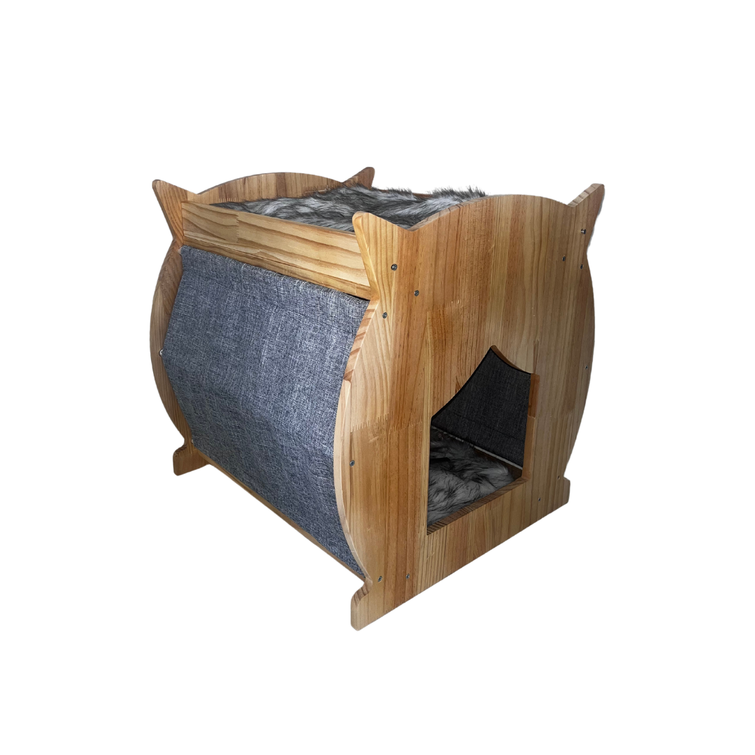 Premium Paws Luxe Sturdy Stylish Wooden Cat Bed