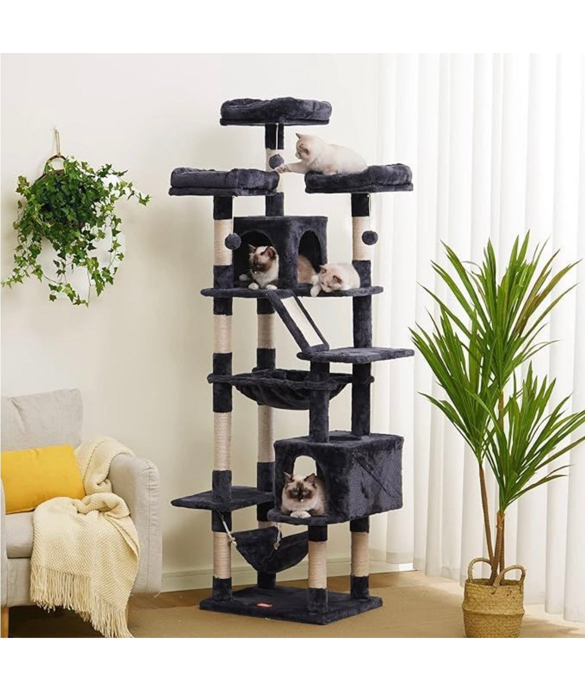 Premium Paws – 188 cm Cat Scratch Post - Cat Tree – Cat Tower