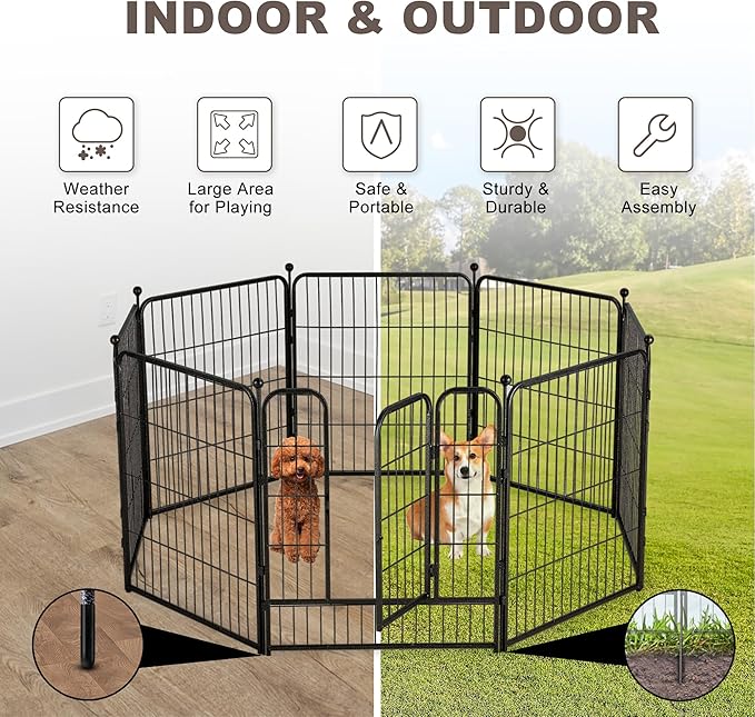 Premium Paws - Heavy-Duty Foldable Pet Playpen