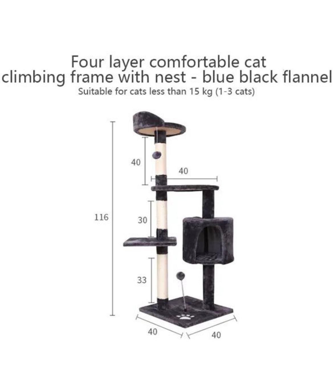 Cat Scratch Post - Cat Tree - 113cm