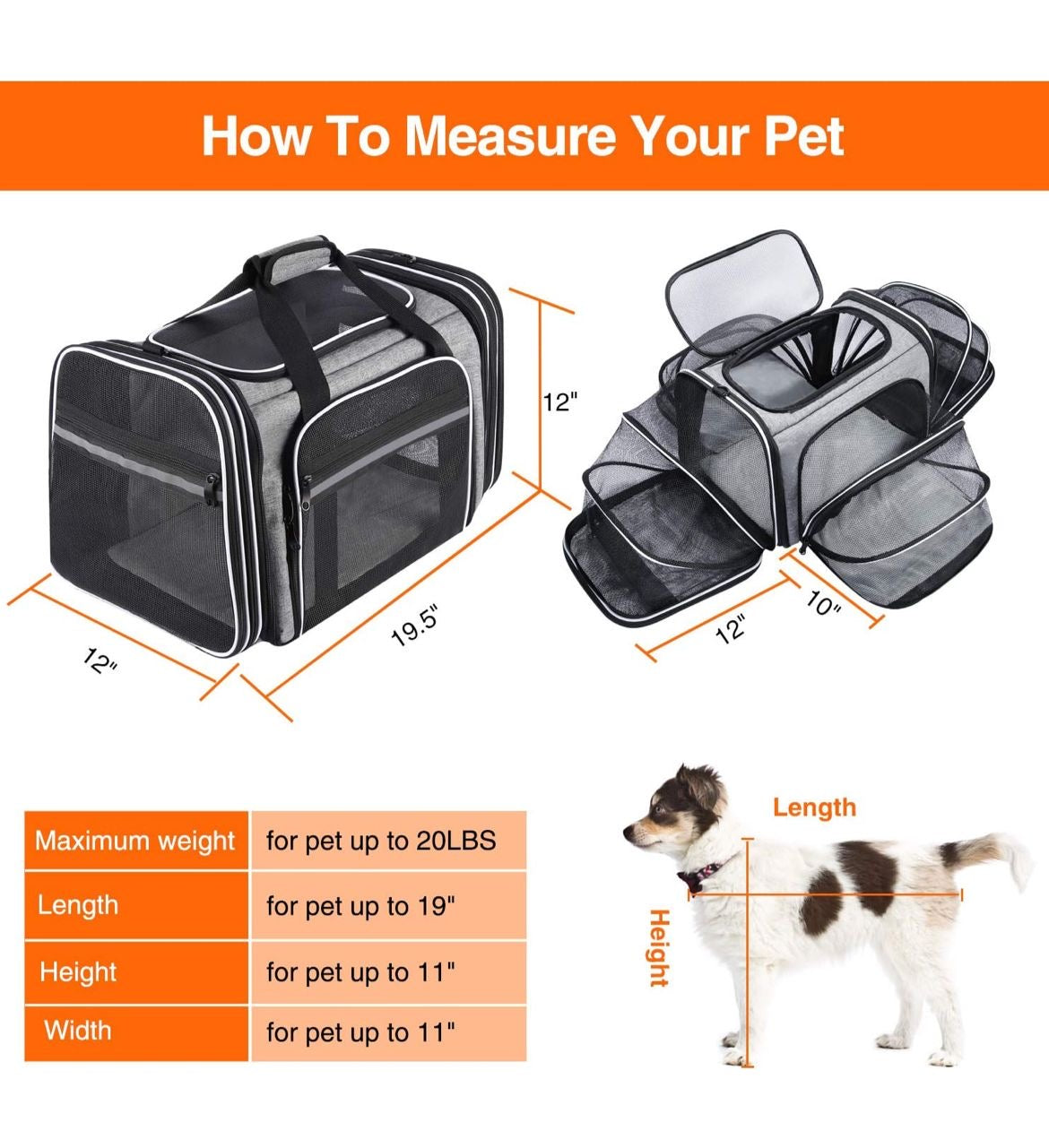 Expandable Pet Backpack