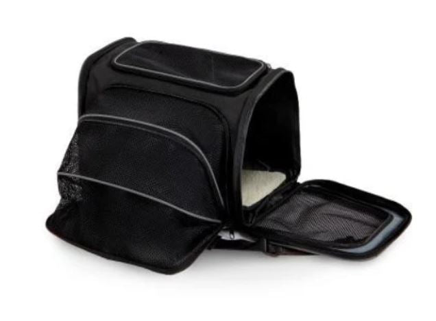 Premium Paws - Expandable Pet Carrier Bag - Black