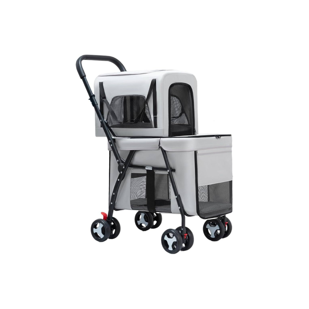 Premium Paws – Double Decker Pet Stroller – Cat & Dog Pram