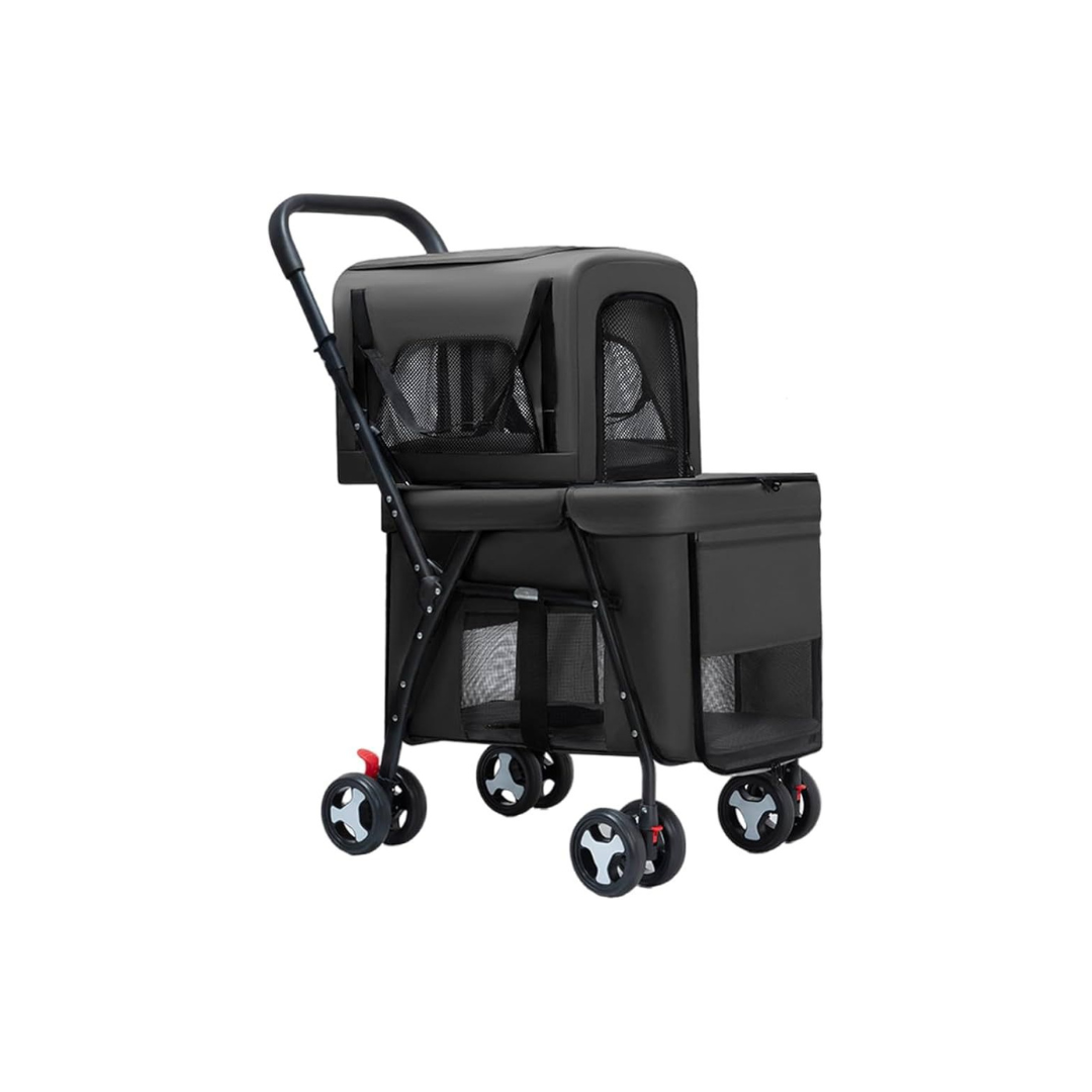 Premium Paws – Double Decker Pet Stroller – Cat & Dog Pram