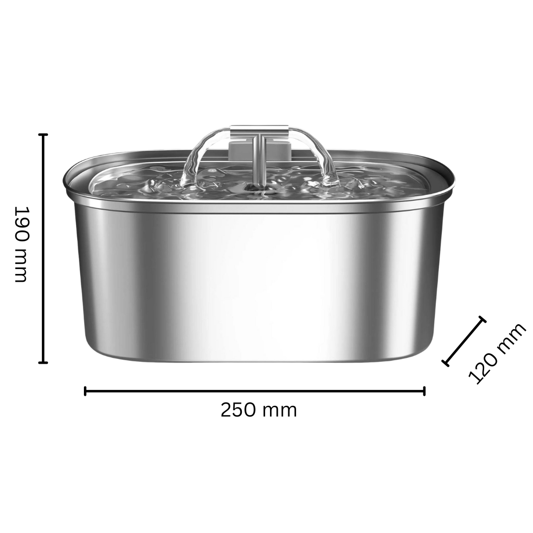 Premium Paws - Stainless Steel Pet Drinking Fountain with Filter