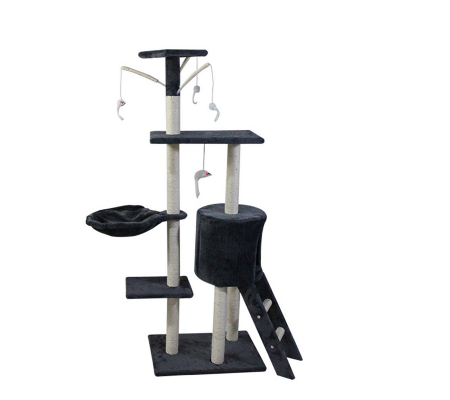 Premium Paws – 138 cm Multi-Level Cat Tree – Scratching Post & Play Tower