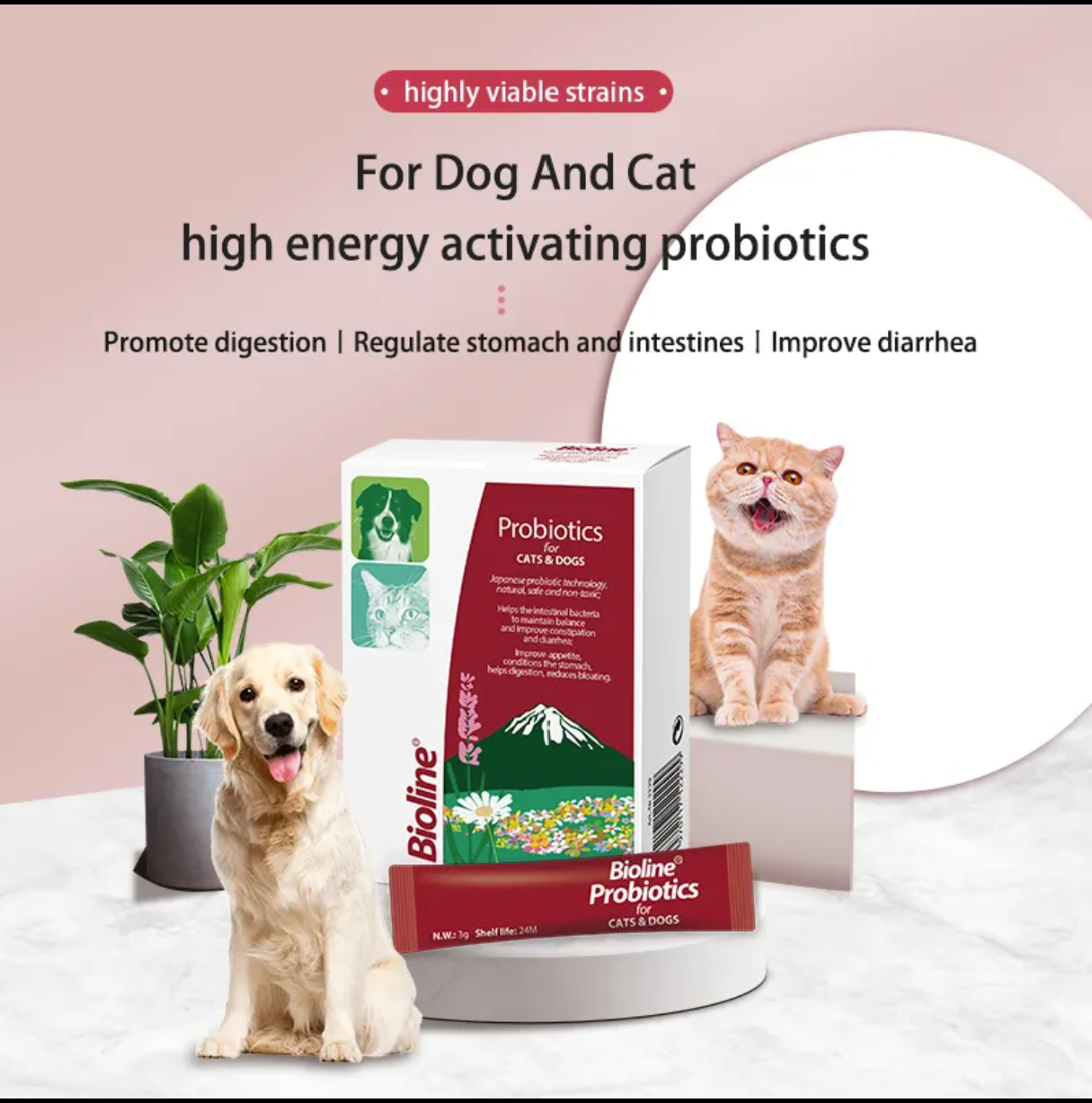 Premium Paws - Bioline - Probiotics for Cats & Dogs (10 x 3g Sachets)