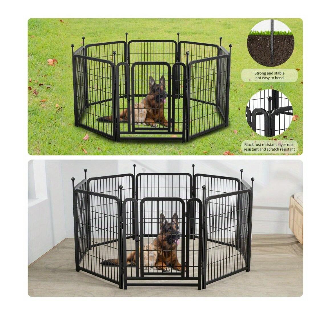 Premium Paws - Heavy-Duty Foldable Pet Playpen