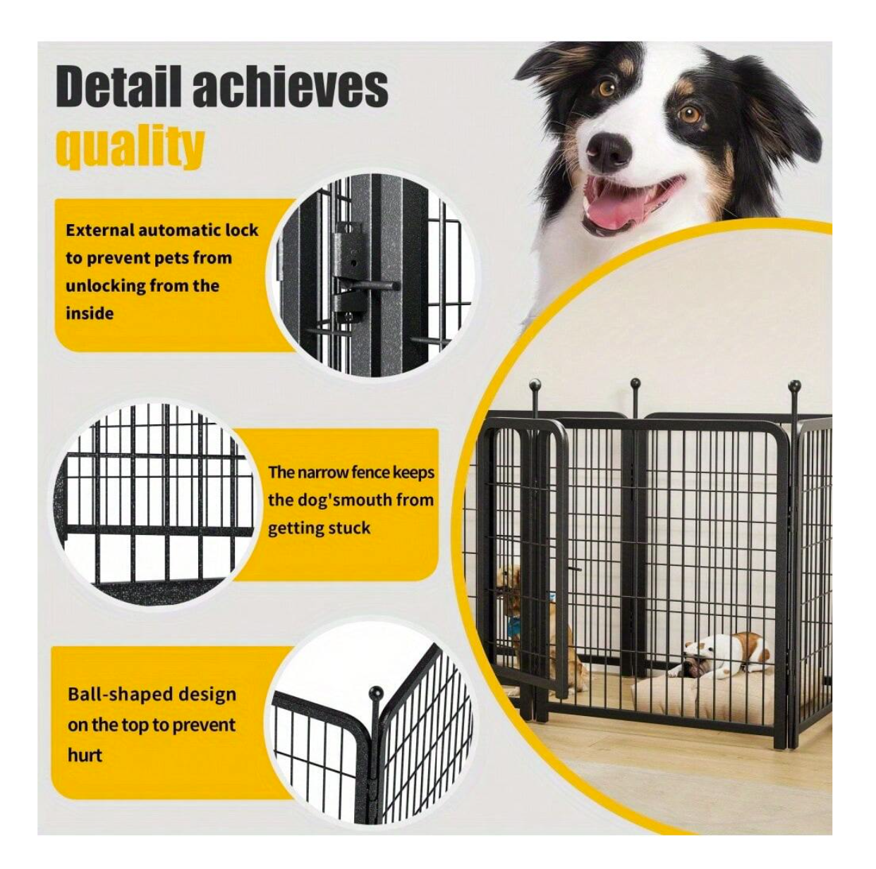 Premium Paws - Heavy-Duty Foldable Pet Playpen