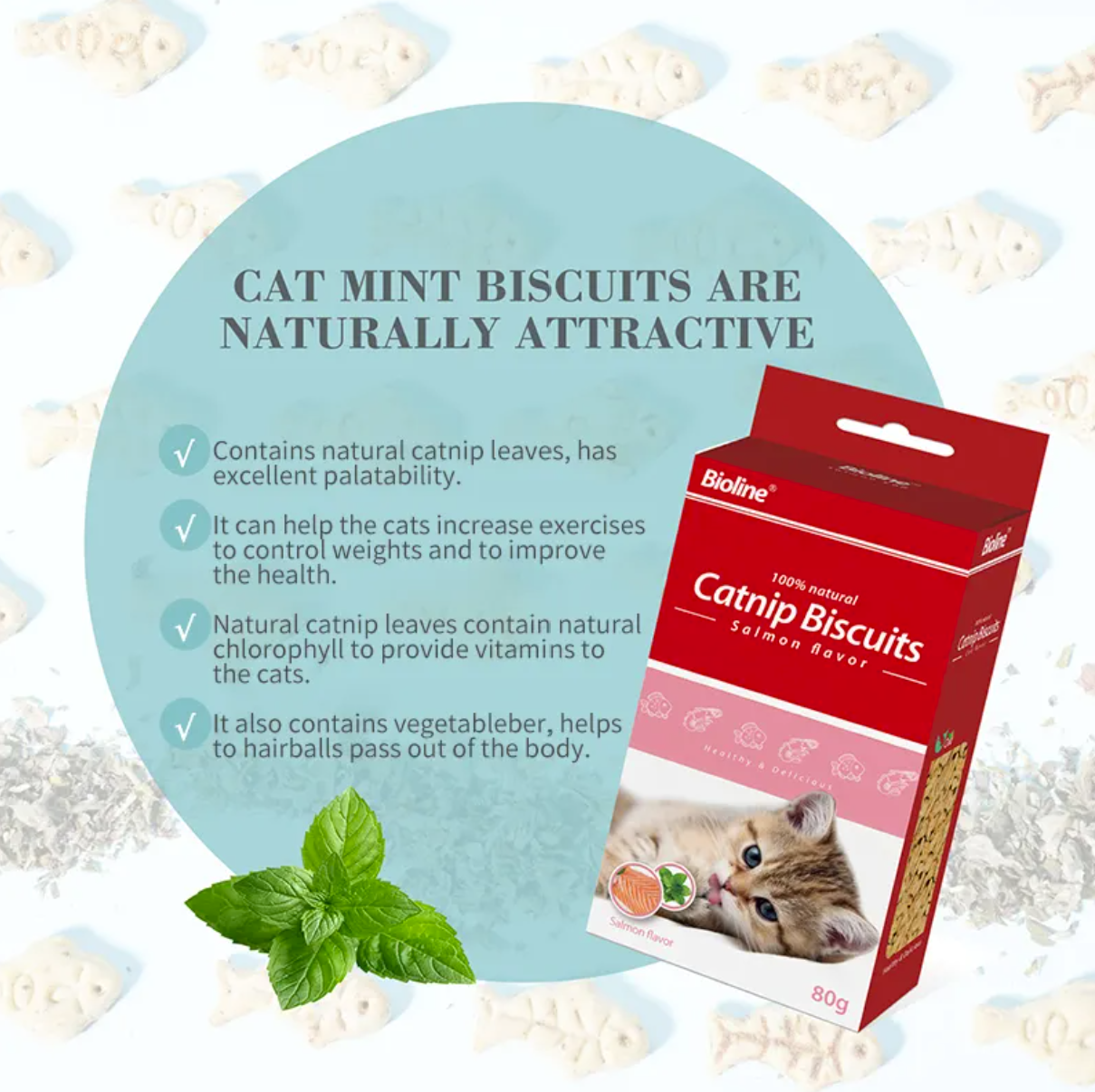 Premium Paws - Bioline Catnip Biscuits Treats