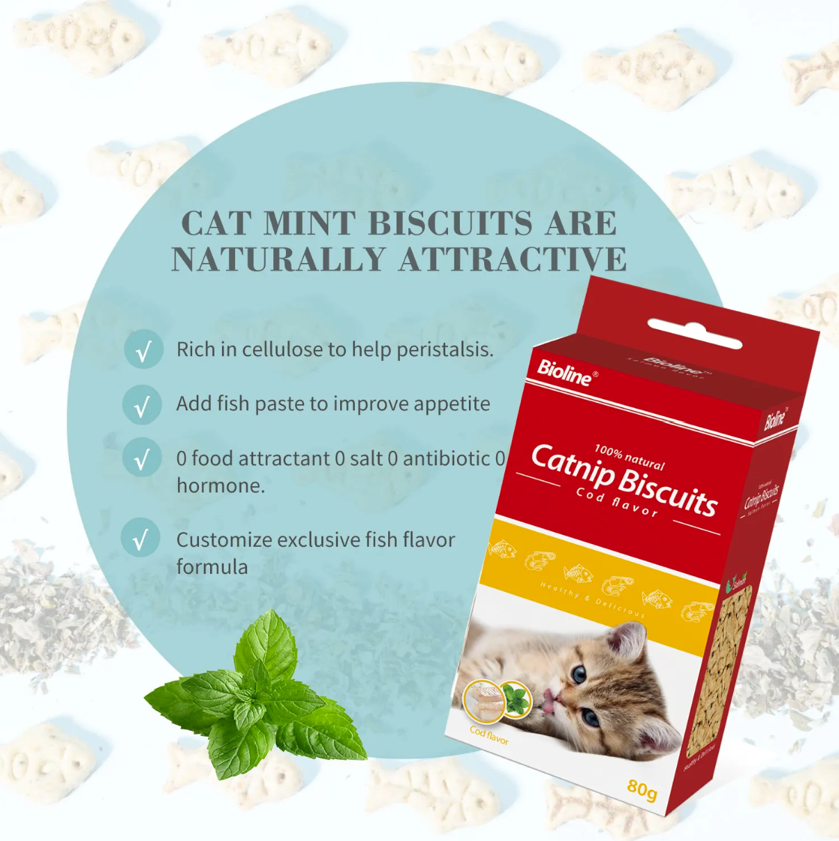 Premium Paws - Bioline Catnip Biscuits Treats