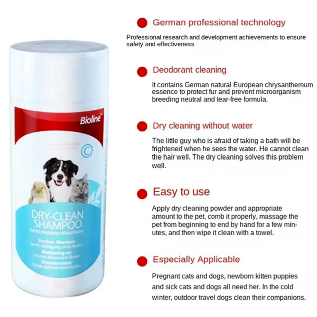 Premium Paws – Bioline - Dry-Clean Pet Shampoo