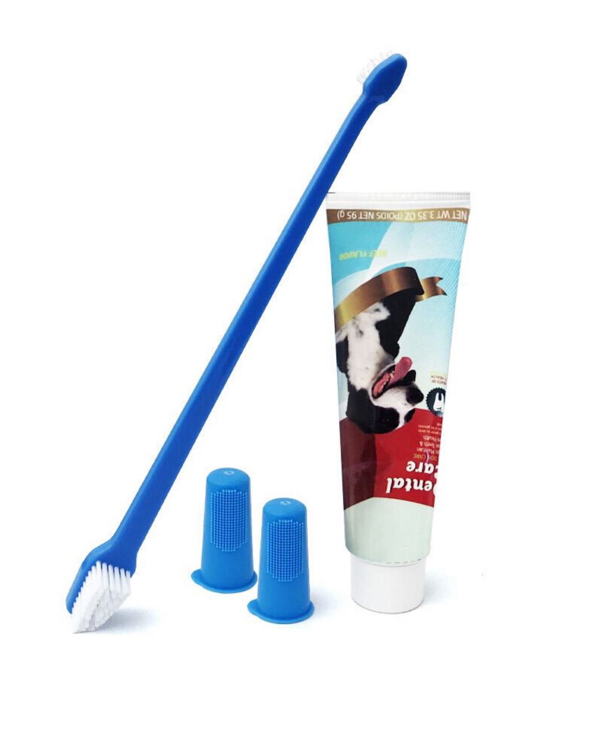 Pet Dental Care Kit - Pet Toothpaste & Toothbrush Finger +Toothbrushes