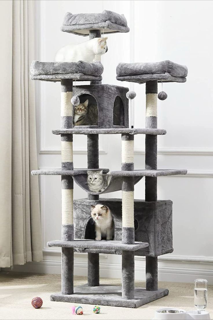 Premium Paws - 185 cm Cat Scratch Post - Cat Tree - Cat Tower