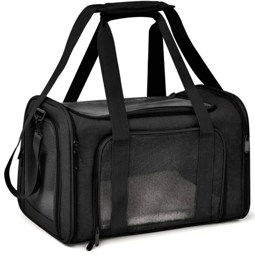 Premium Paws - Expandable Pet Carrier Bag - Black