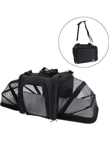 Premium Paws - Expandable Pet Carrier Bag - Black