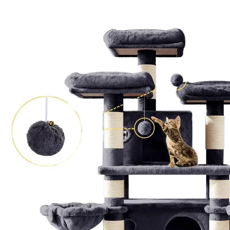 Premium Paws – 172 cm Cat Scratch Post - Cat Tree – Cat Tower