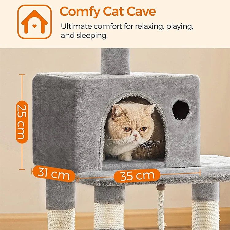 Premium Paws – 143 cm Cat Scratch Post - Cat Tree – Cat Tower