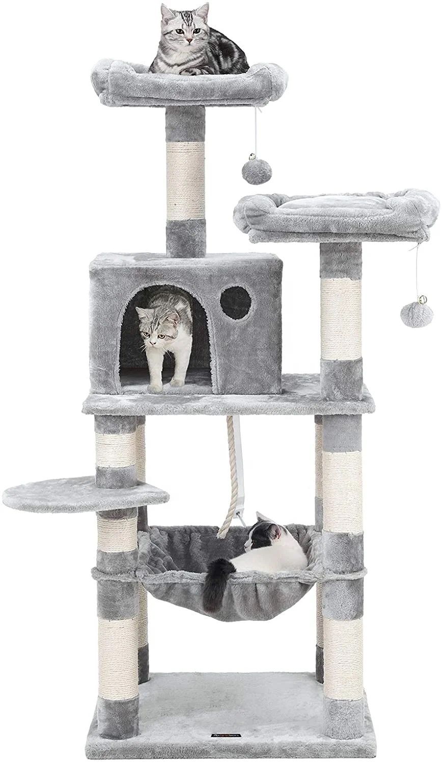 Premium Paws – 143 cm Cat Scratch Post - Cat Tree – Cat Tower