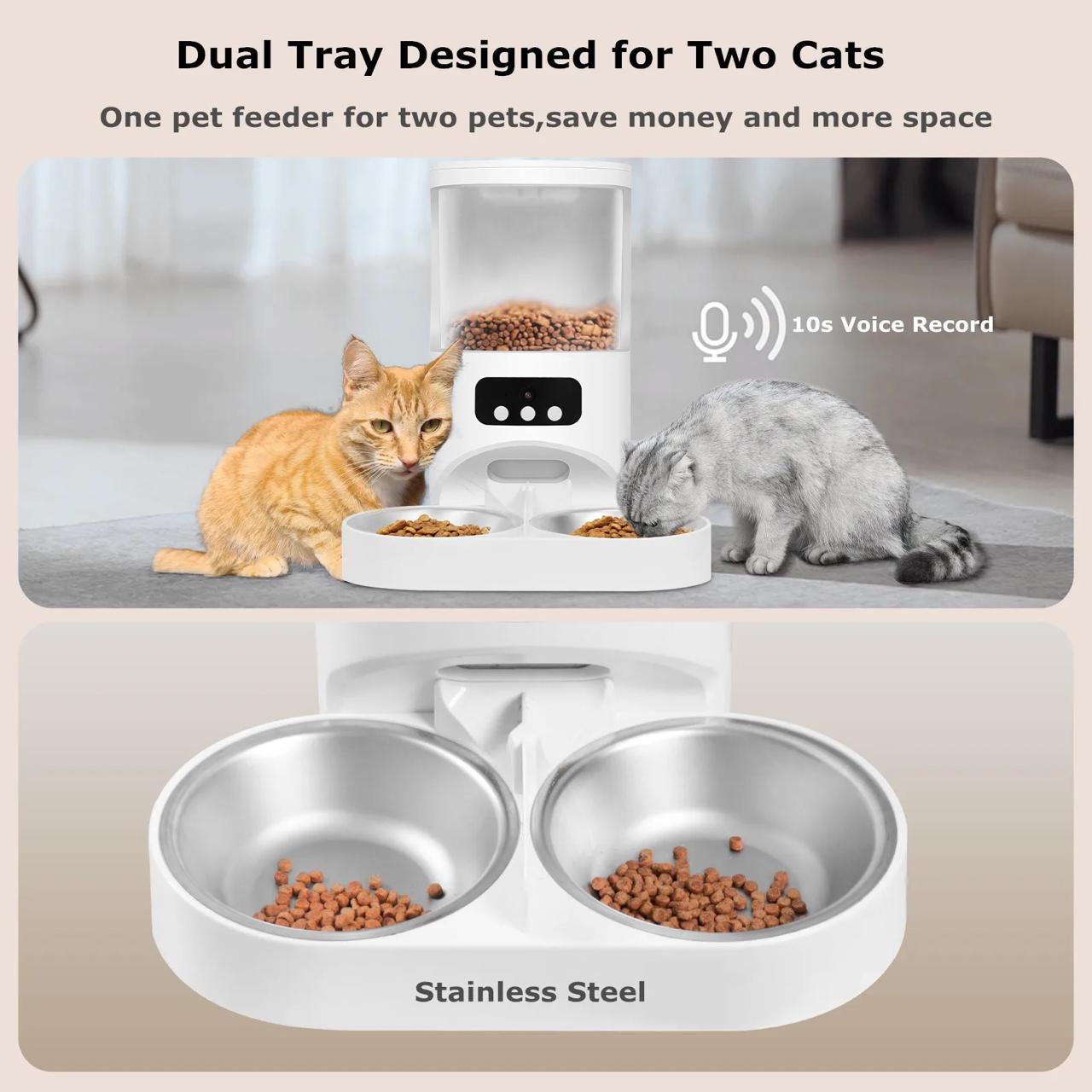 Premium Paws - FeedMate Duo - Automatic Double Bowl Pet Feeder