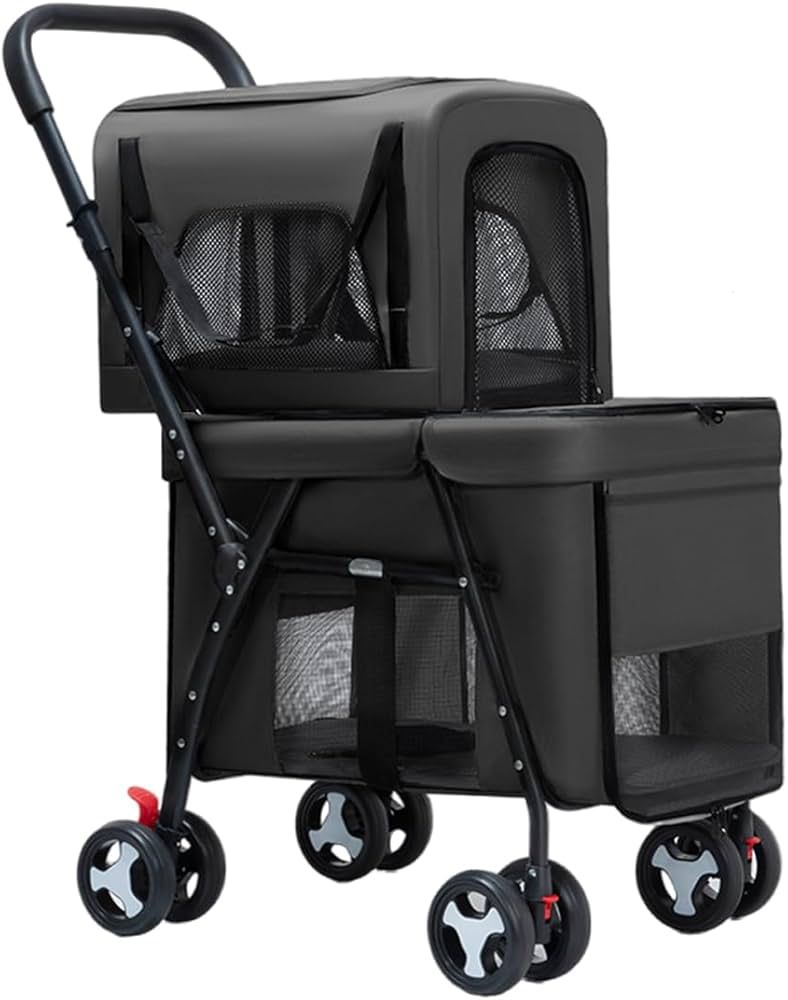 Premium Paws – Double Decker Pet Stroller – Cat & Dog Pram