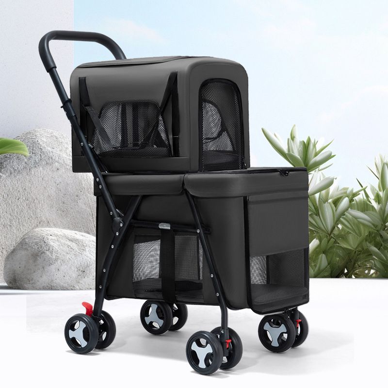 Premium Paws – Double Decker Pet Stroller – Cat & Dog Pram