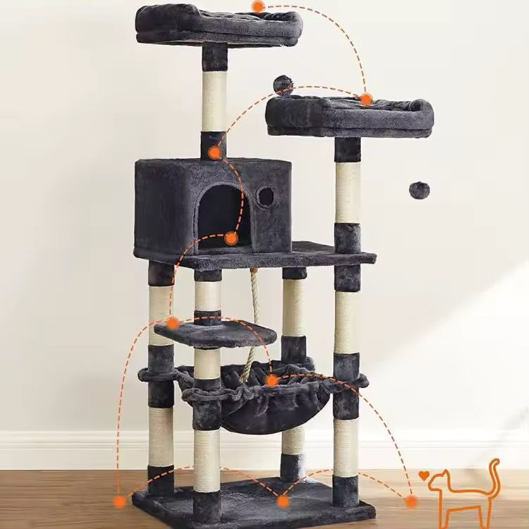 Premium Paws – 143 cm Cat Scratch Post - Cat Tree – Cat Tower