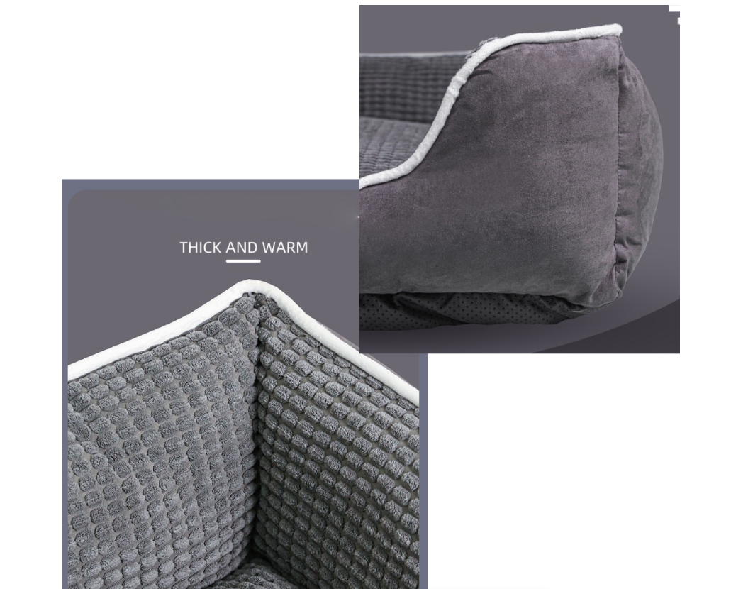 Cat & Dog Bed: Comfort with Removable Cover & Anti-Slip Design