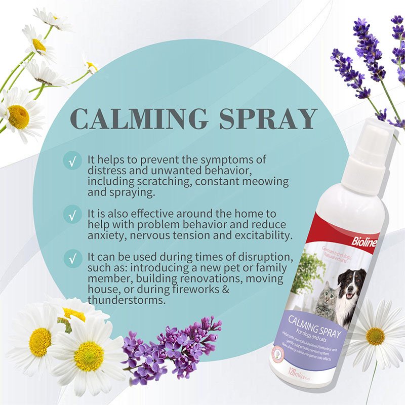 Premium Paws – Bioline Calming Spray for Cats & Dogs (120ml)