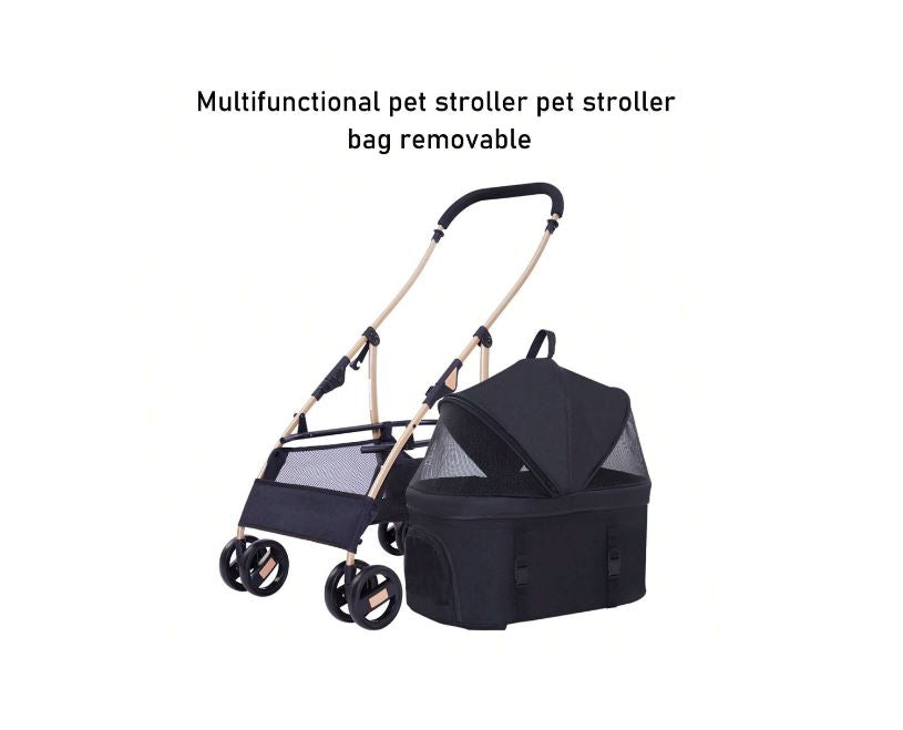 Premium Paws – Detachable Pet Stroller - Pet Pram – Multifunctional Pet Cart