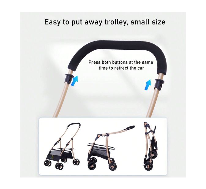 Premium Paws – Detachable Pet Stroller - Pet Pram – Multifunctional Pet Cart